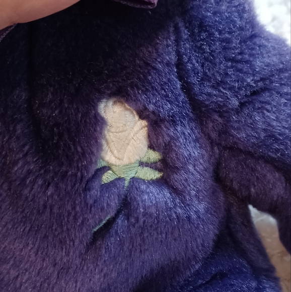 Ty Beanie Baby Princess Diana Bear 1997 rare purple retired white rose teddy - Picture 11 of 14